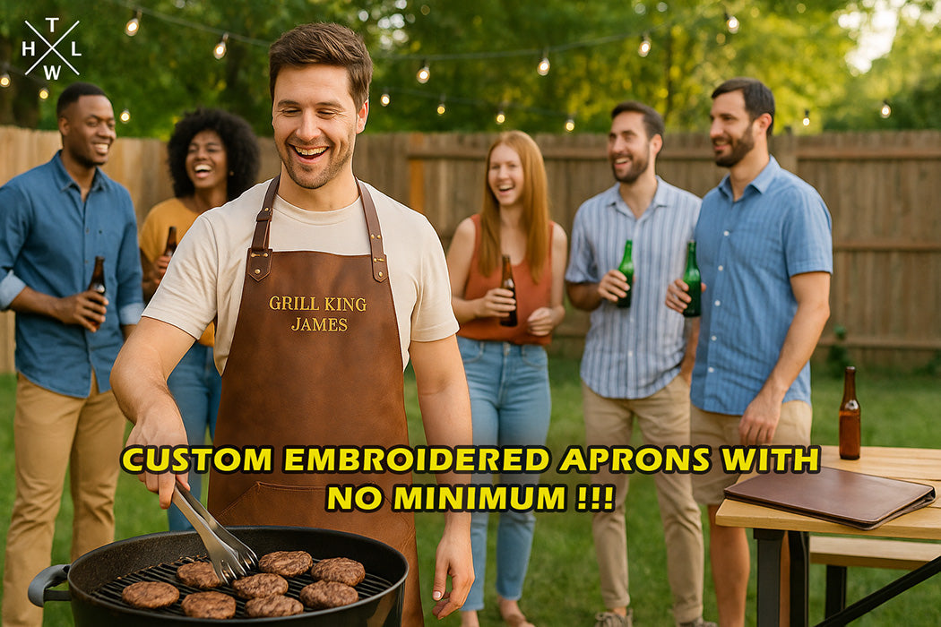 Custom Embroidered Aprons with No Minimums