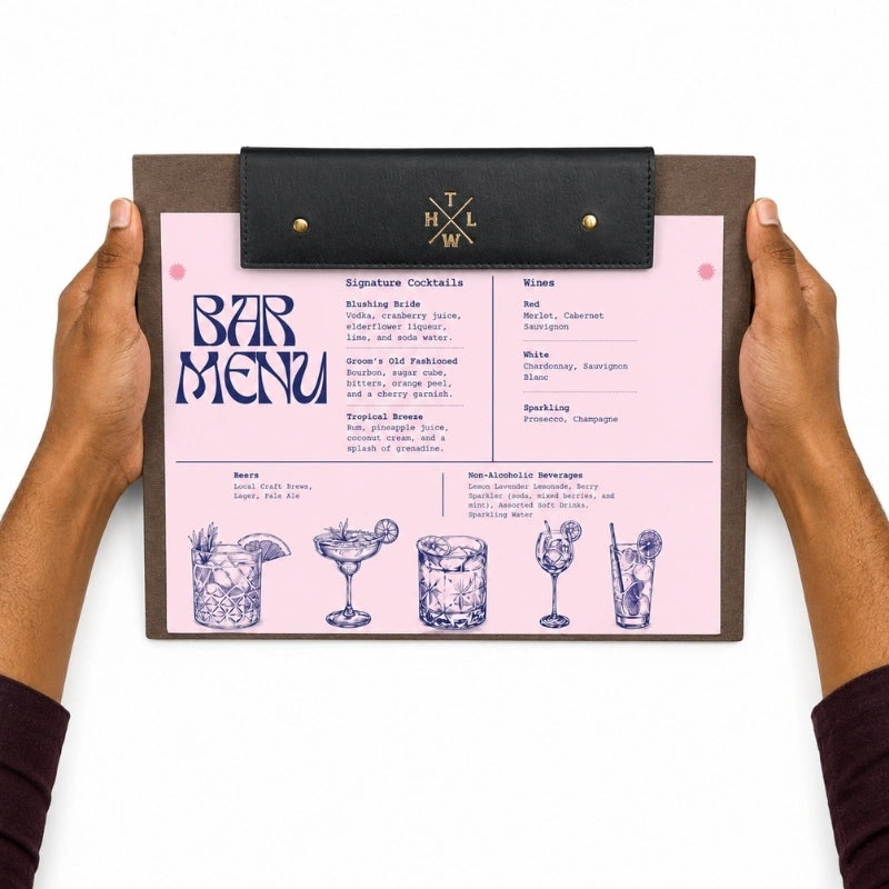 Two-Tone Menu Covers