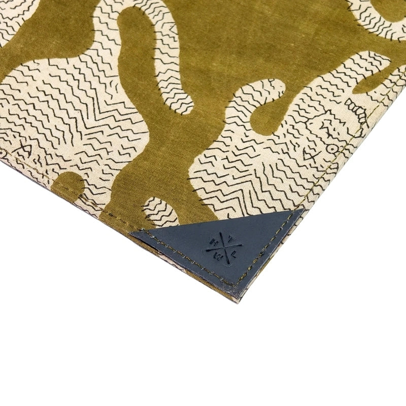 Custom Leather Menu Covers with Fabric Accent