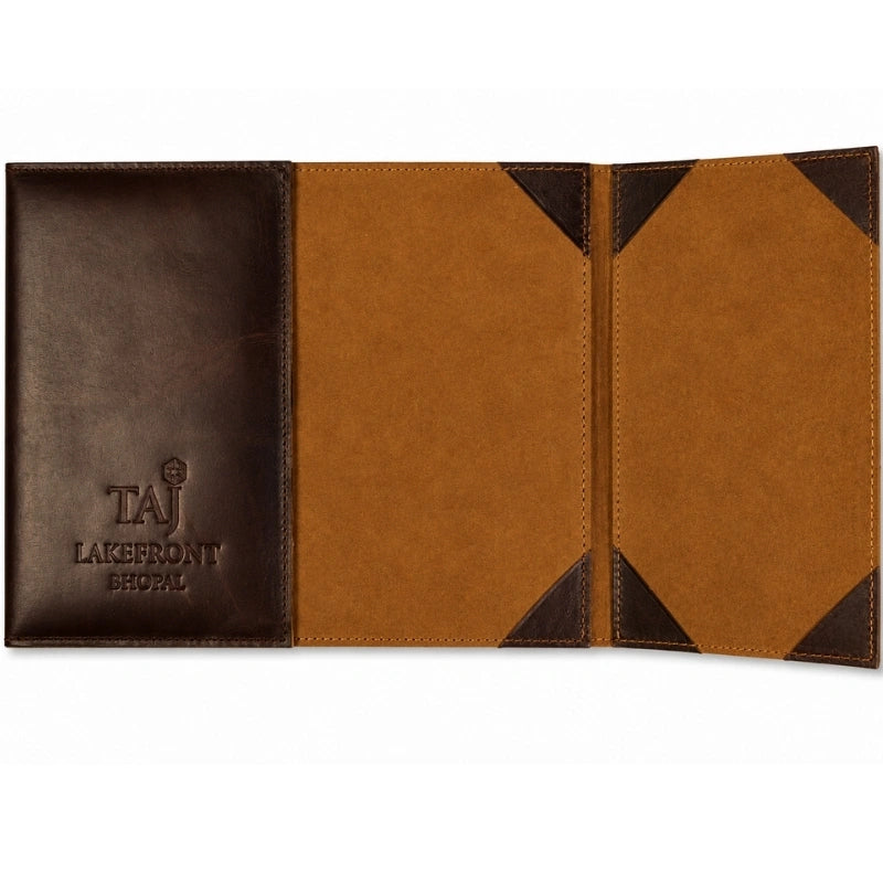 Tri-Fold Leather Menu Cover