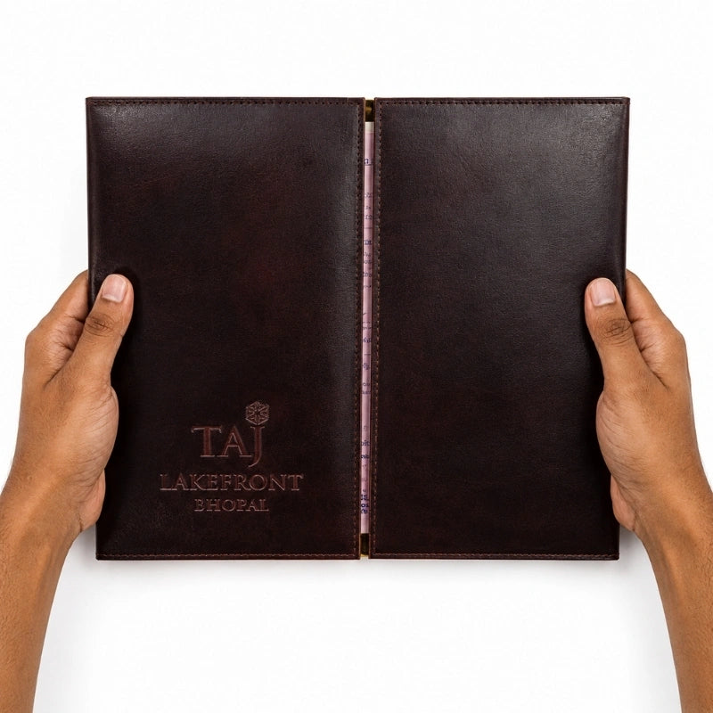 Tri-Fold Leather Menu Cover