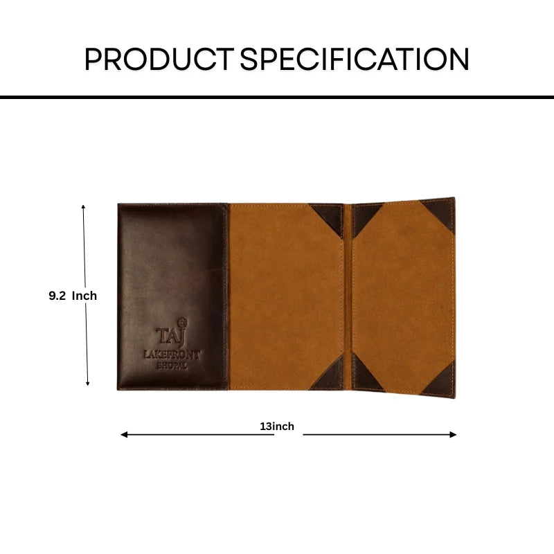 Tri-Fold Leather Menu Cover