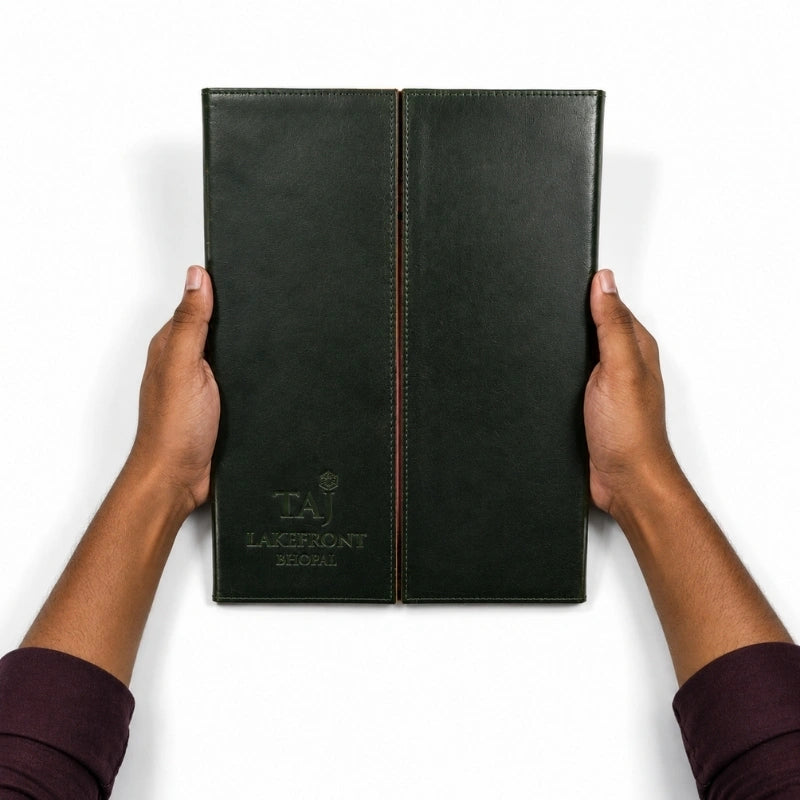 Tri-Fold Leather Menu Cover