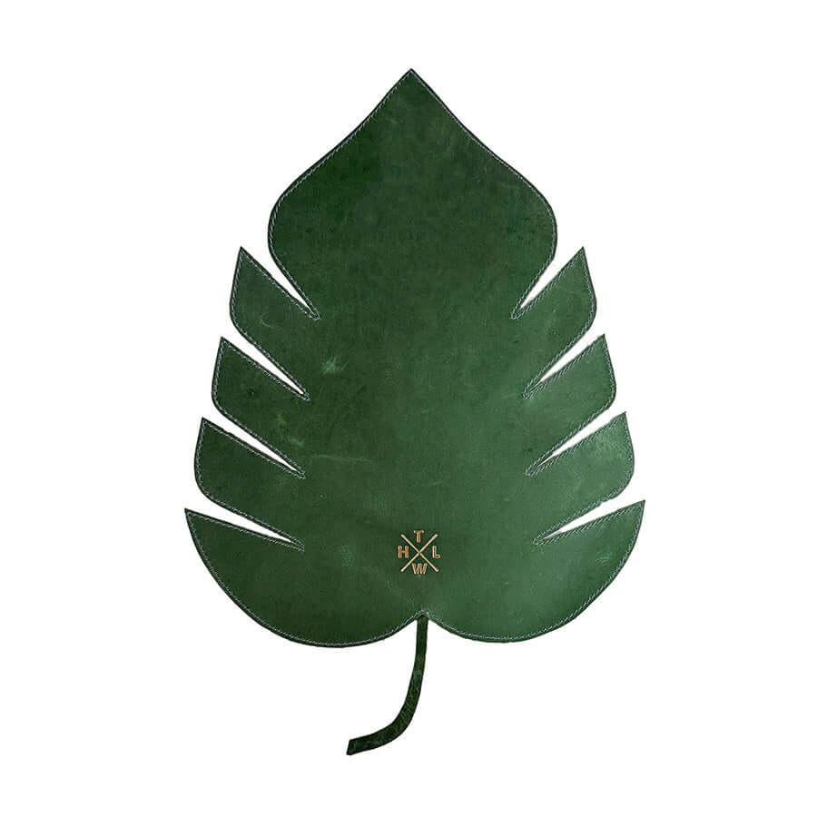 white background leather placemat