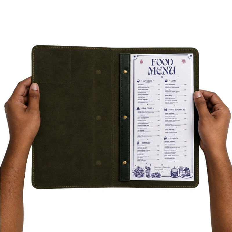 Executive Leather Menu Cover
