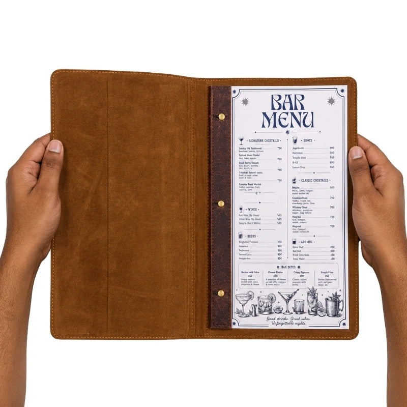 Executive Leather Menu Cover