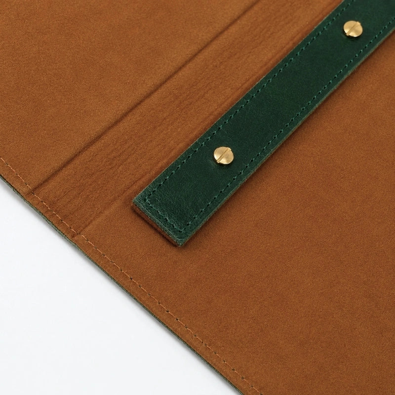 Premium Green Leather Restaurant Menu Cover