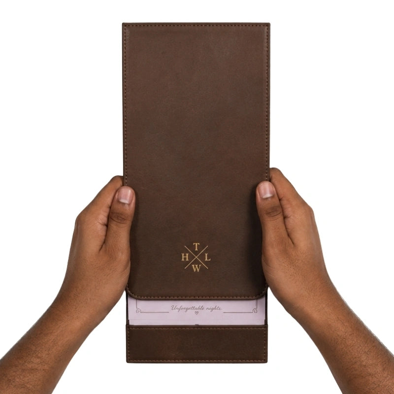 Premium Brown Leather Menu Cover