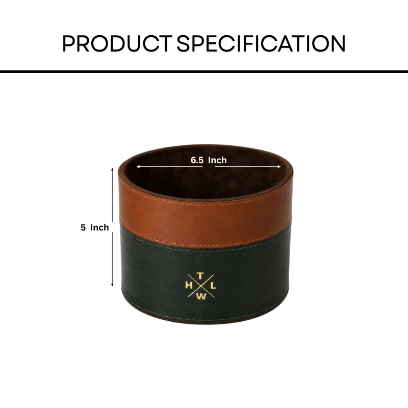 Modern Leather Planter Stand