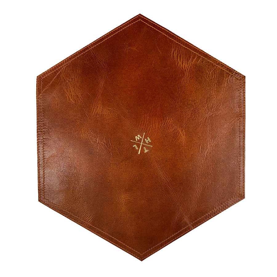 logo leather placemat