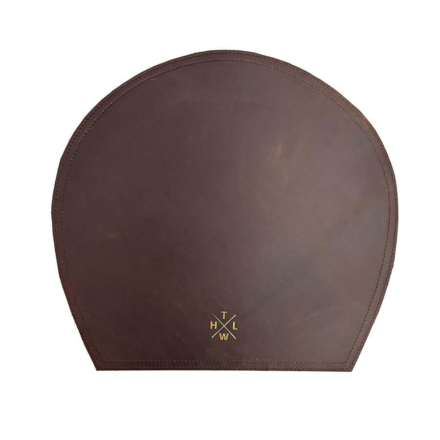 brown pure leather mat