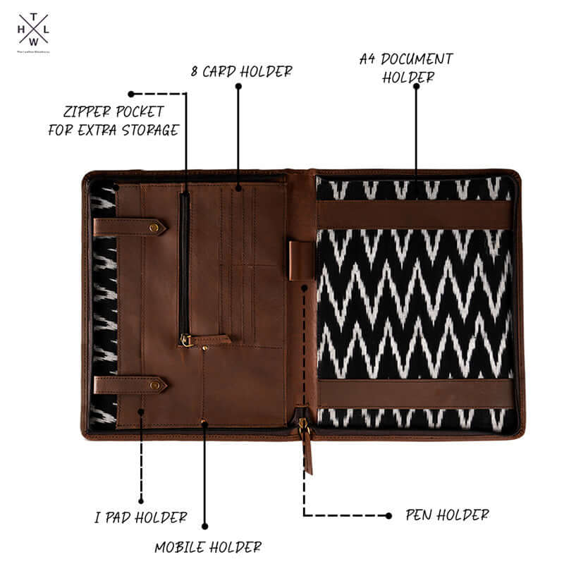 explanation leather a4 mobile file folder