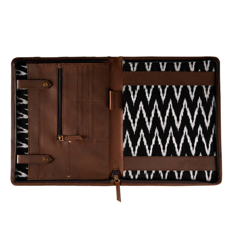 blank leather a4 mobile file folder