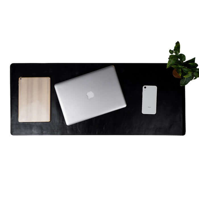 leather desk pad front size