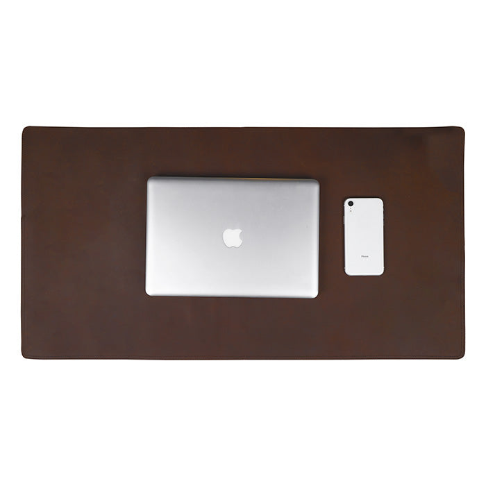 Personalized leather desk pad with name engraved – custom size and color