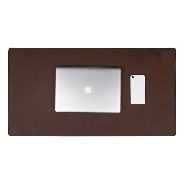 Personalized leather desk pad with name engraved – custom size and color
