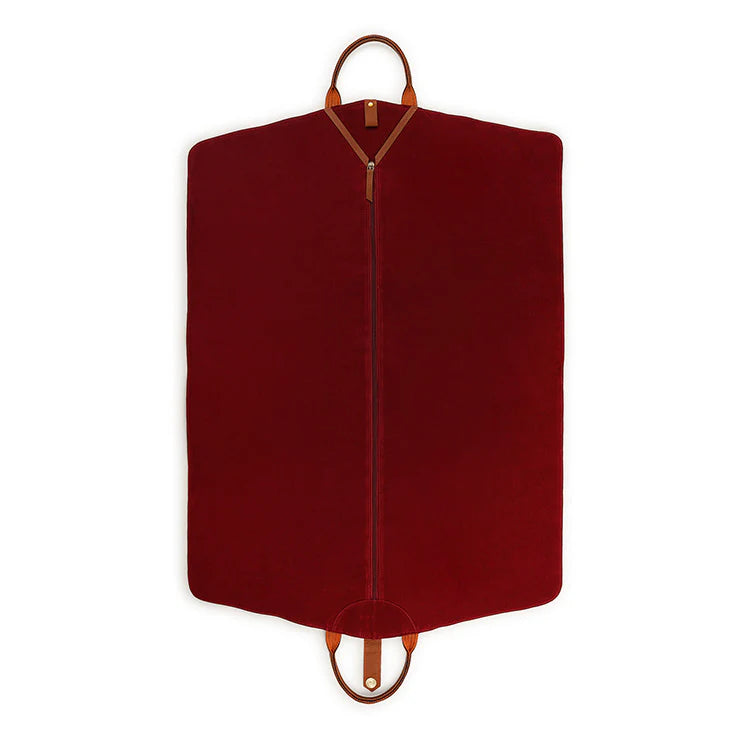 red garment bag