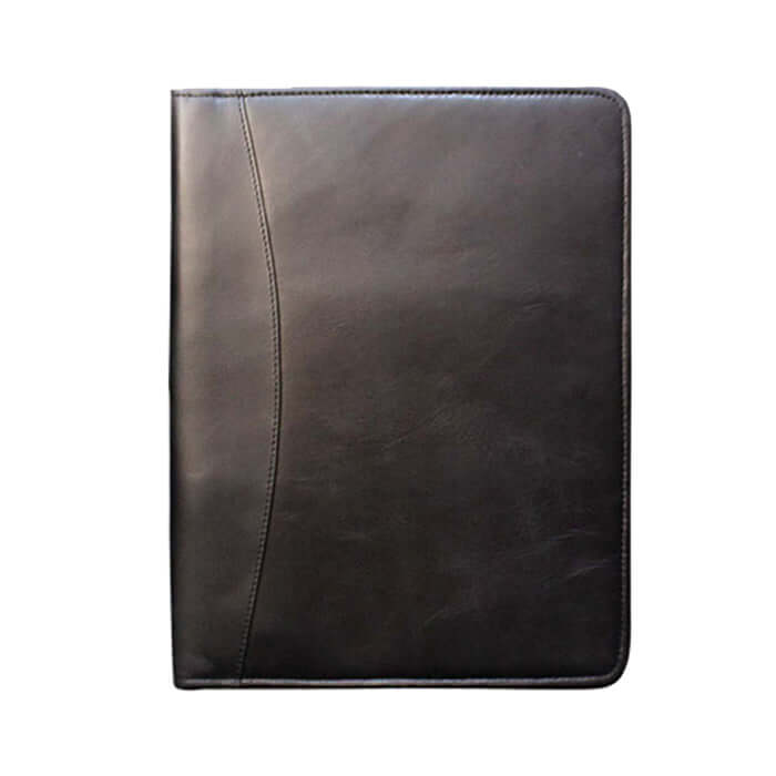 black leather warehouse non zipper file folder