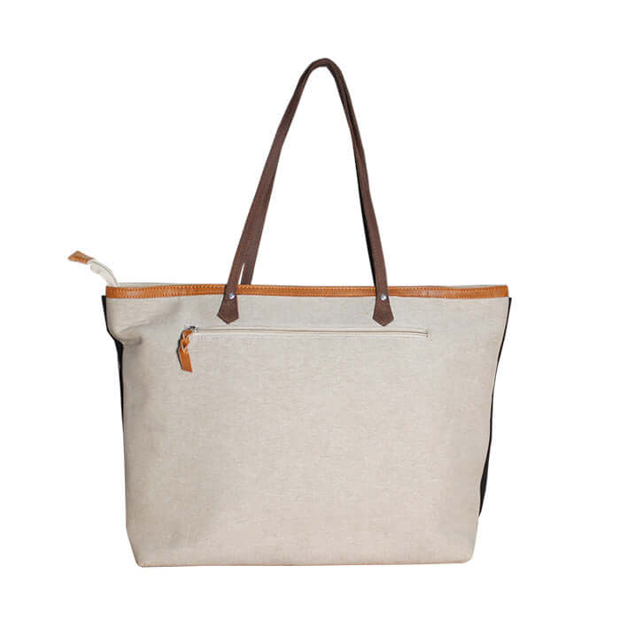 canvas handbag back