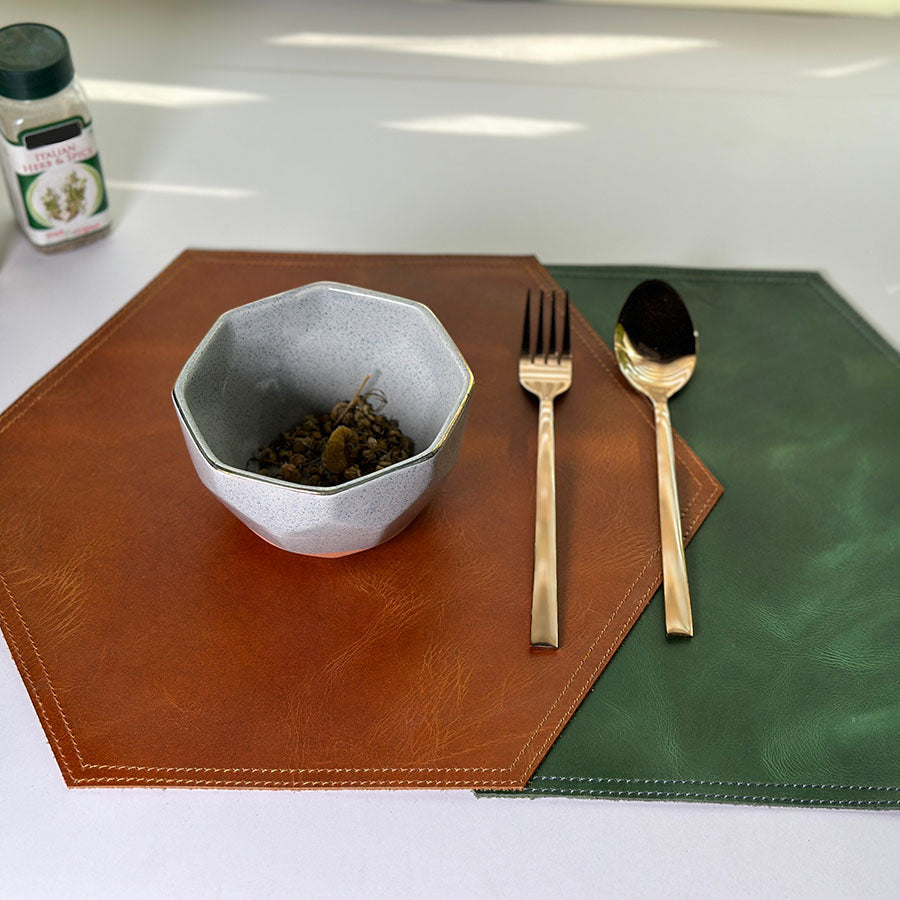 leather placemat