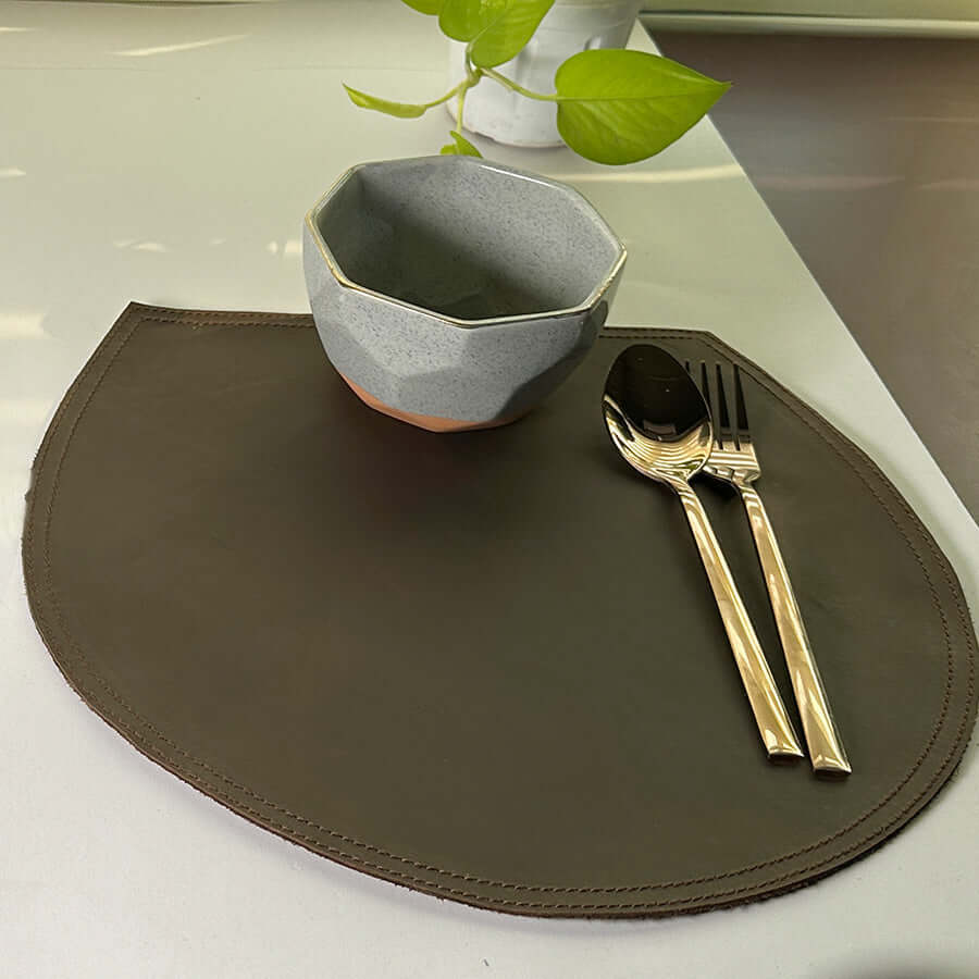 coffee leather placemats