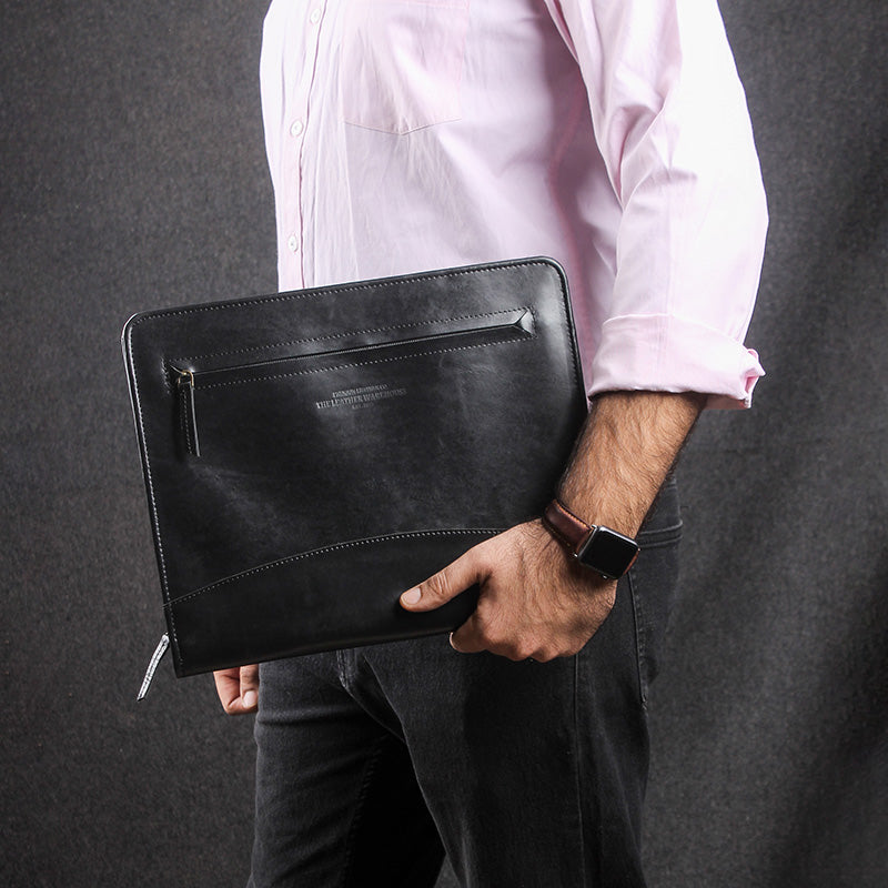 lifestyle leather a4 inner zipper  file folder