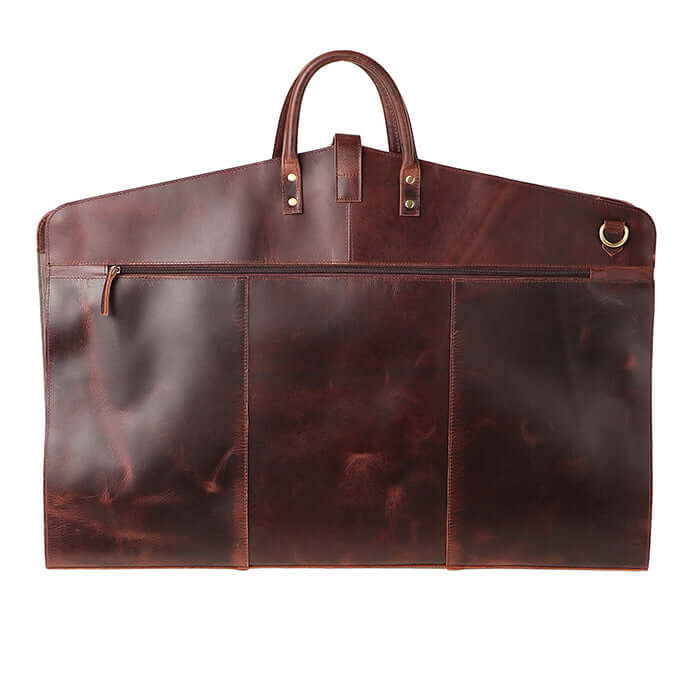 Leather suit travel bag