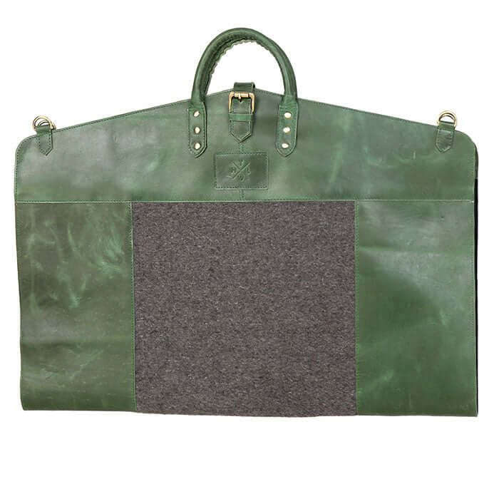 Leather foldable garment bag