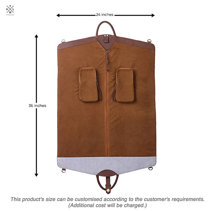 leather garment bag