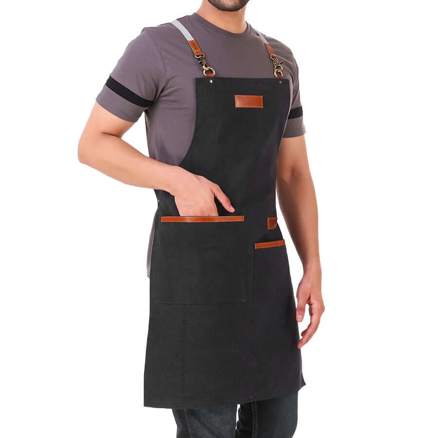 black apron