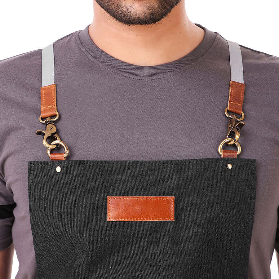 black waist apron