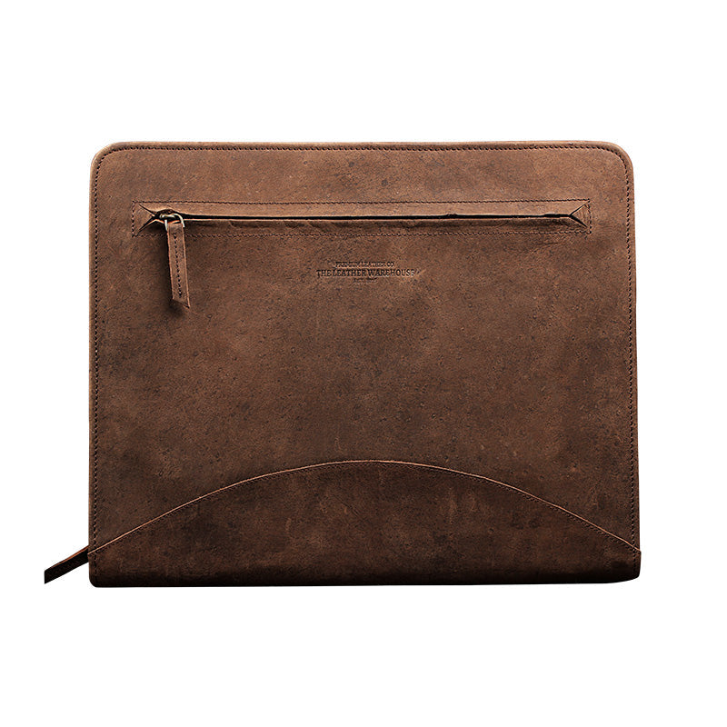 leather legal paper padfolio front zipper