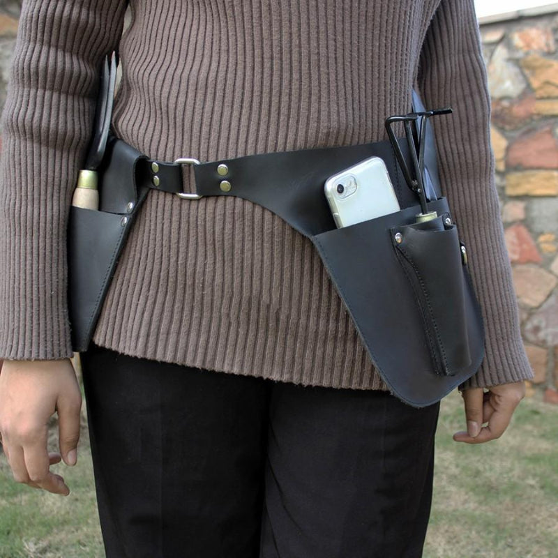 personalized Black leather gardening tool belt organizer best tool belt in USA
