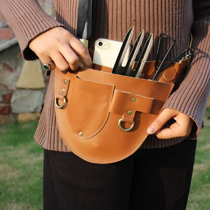 garden tool belt ladies Tan Leather