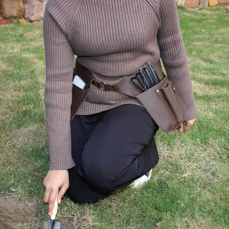 gardening accessory for women gardening tool belt drak brown