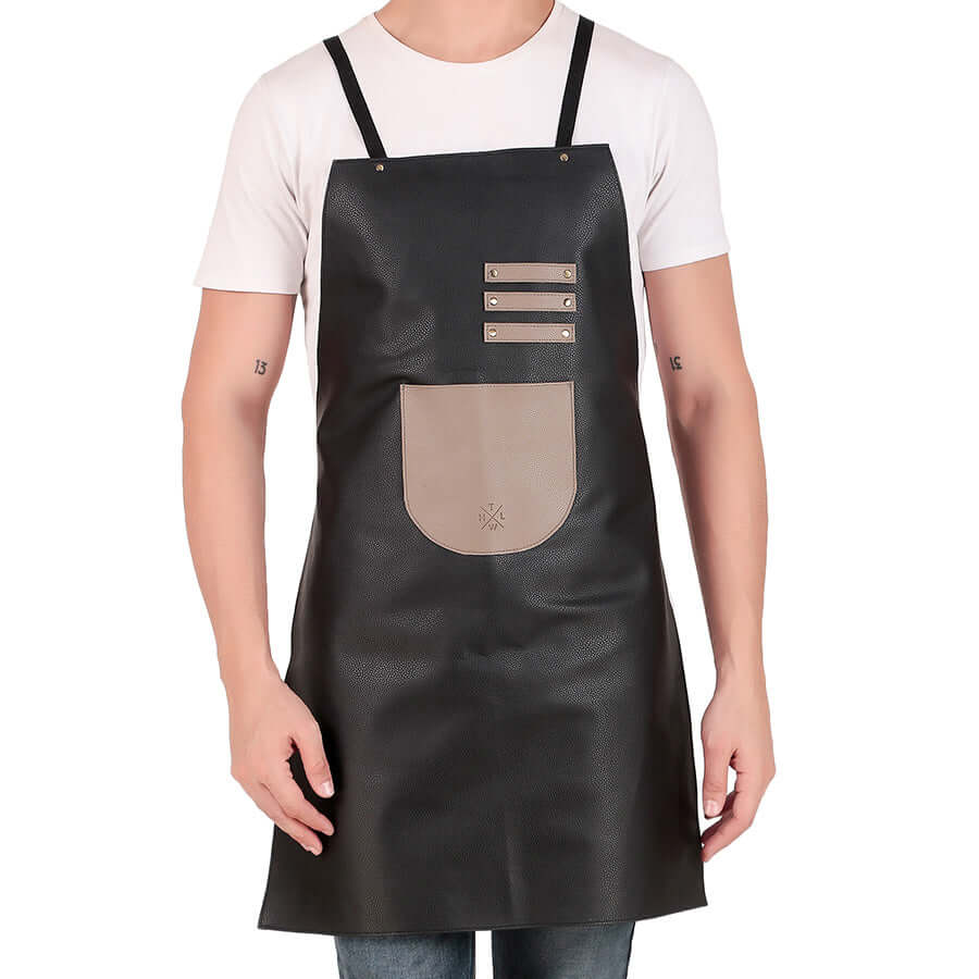 leather cooking apron with personalized