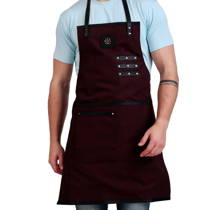 Wine Color leather Apron