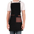 canvas apron with leather pocket