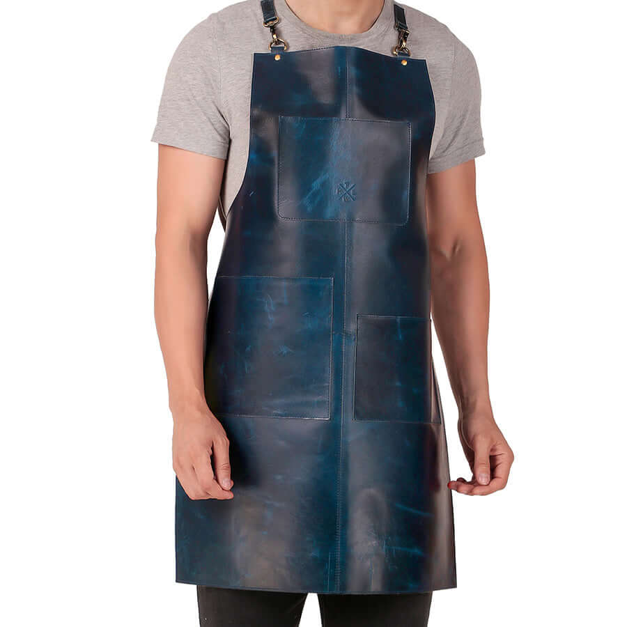 Whole animal butchering apron made from premium leather USA