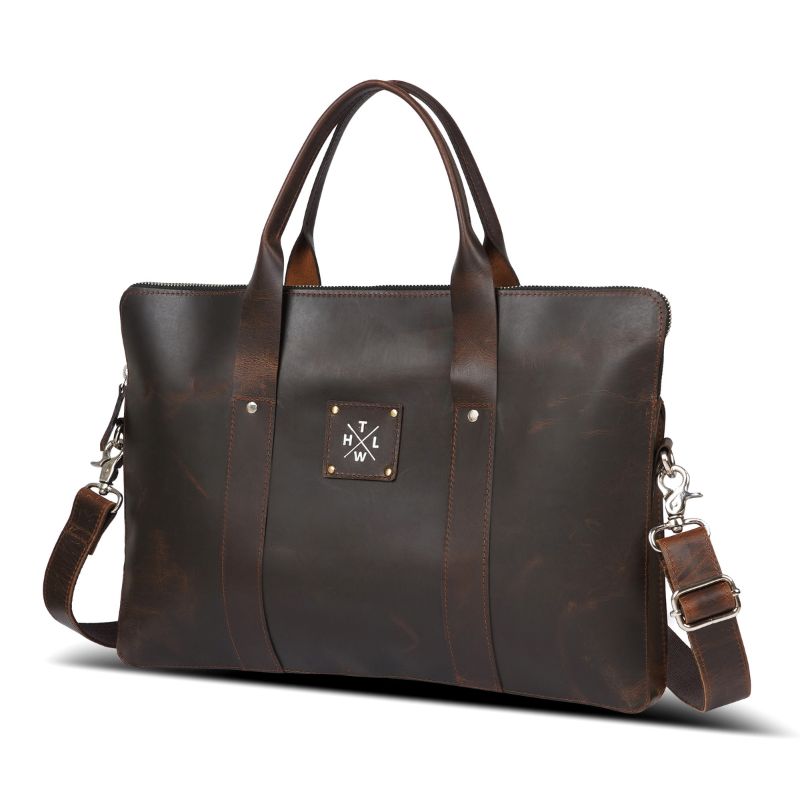 The Dark Walnut Heritage Leather Briefcase