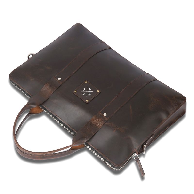 The Dark Walnut Heritage Leather Briefcase