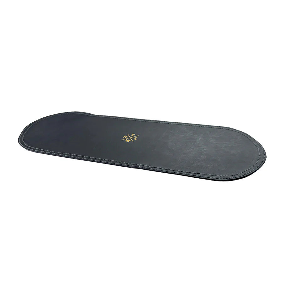 Black insole with a logo on a white background
