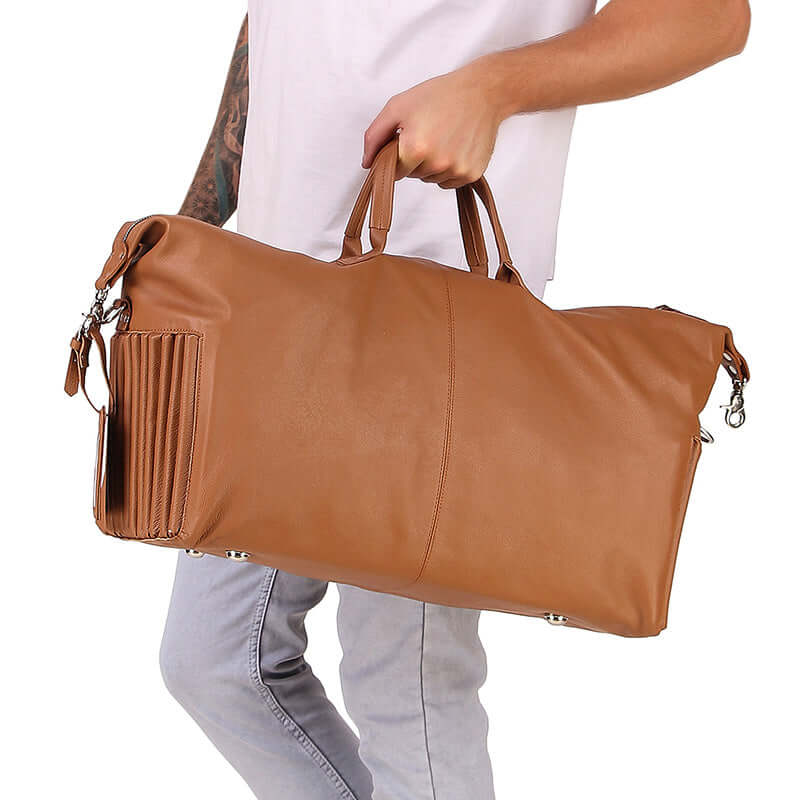 Leather Travel Bag with Style