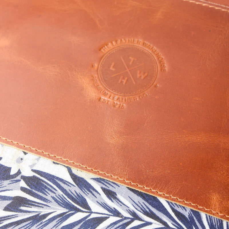 Island Bloom Leather Laptop