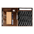 Brown leather organizer with compartments on a white background