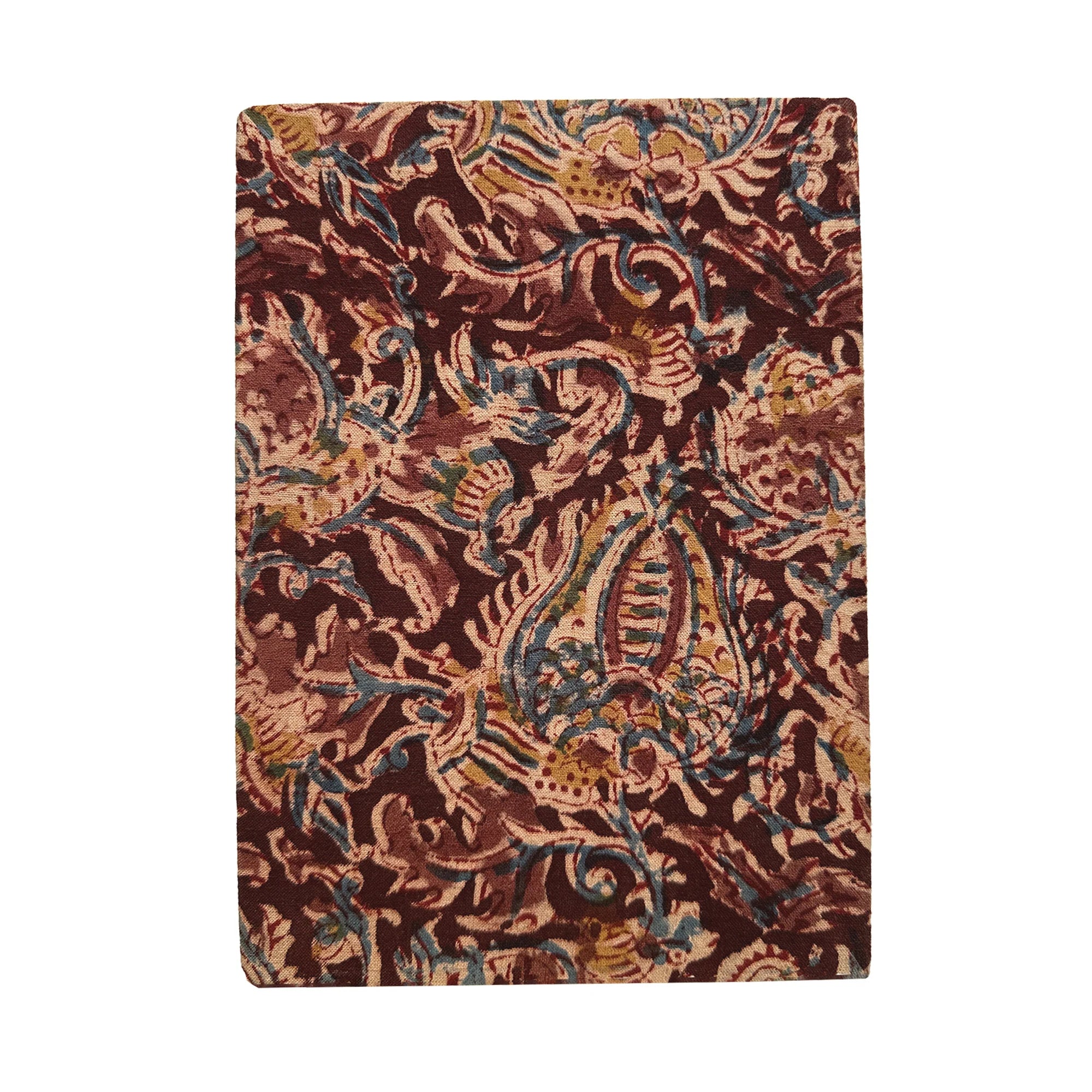 Decorative blanket with intricate paisley pattern on a white background