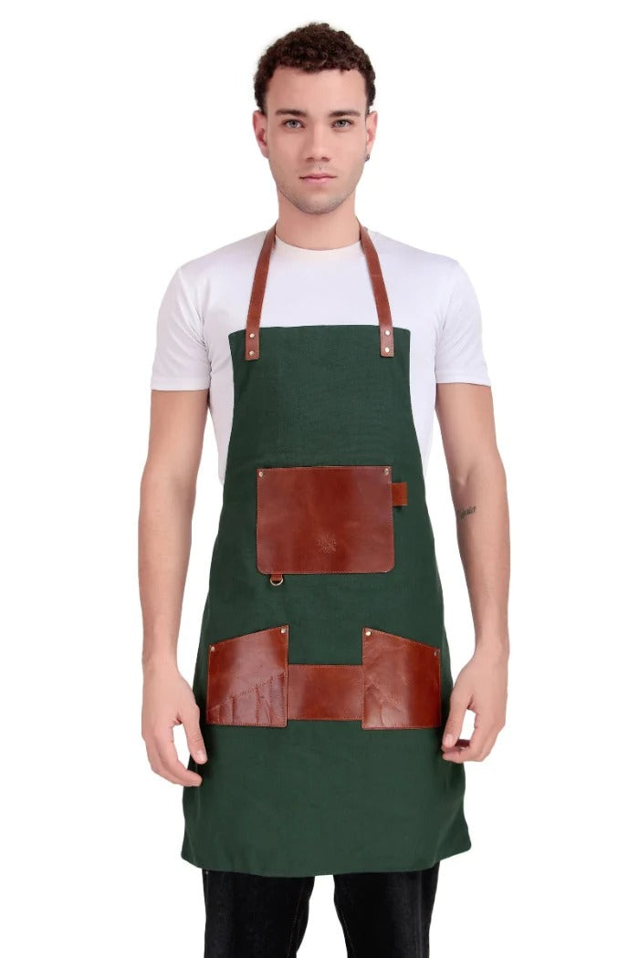 Green Canvas Chef & Work Apron
