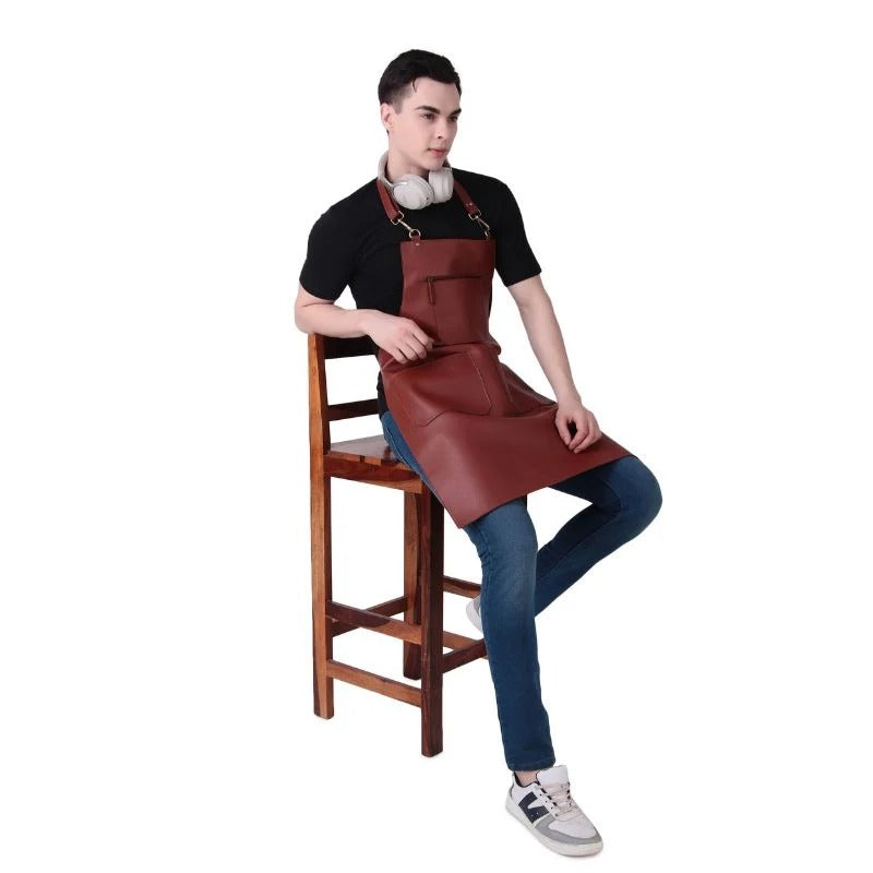 Premium Brown Leather Work Apron