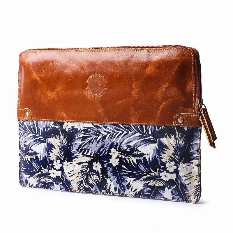 Island Bloom Leather Laptop