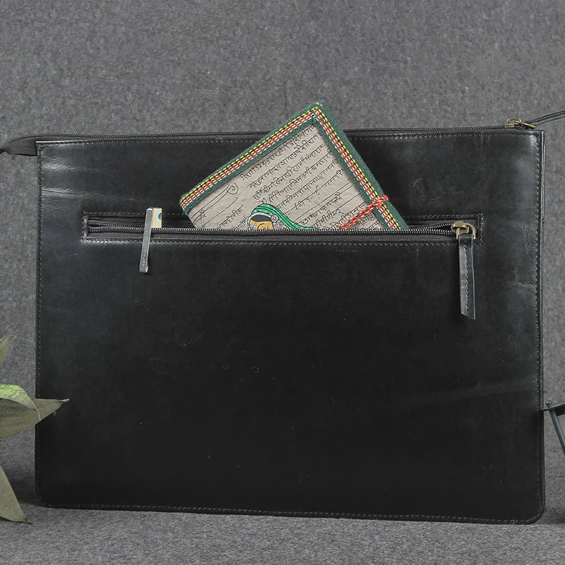 Stash Leather Sleeve Black